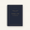 Northwing Crew Log daily flight planner in Midnight, navy cover with gold details